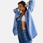 Women’s Sleeveless Denim Jumpsuit with Pockets and Belted Waist 6