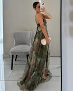 Women’s Sleeveless Floral Formal Dress with Cut-out Detail for Summer 3