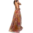 Women’s Sleeveless Floral Formal Dress with Cut-out Detail for Summer 4