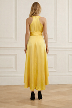 Women’s Sleeveless Maxi Dress with Wrap Front and Tie Waist 2