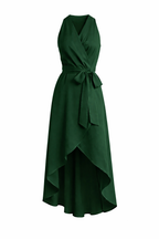 Women’s Sleeveless Maxi Dress with Wrap Front and Tie Waist 4