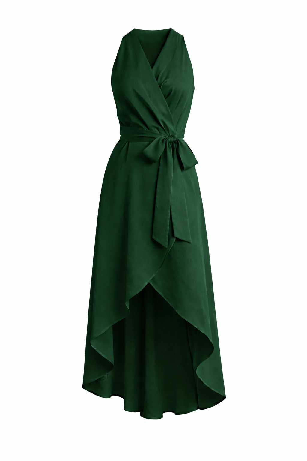 Women’s Sleeveless Maxi Dress with Wrap Front and Tie Waist 4