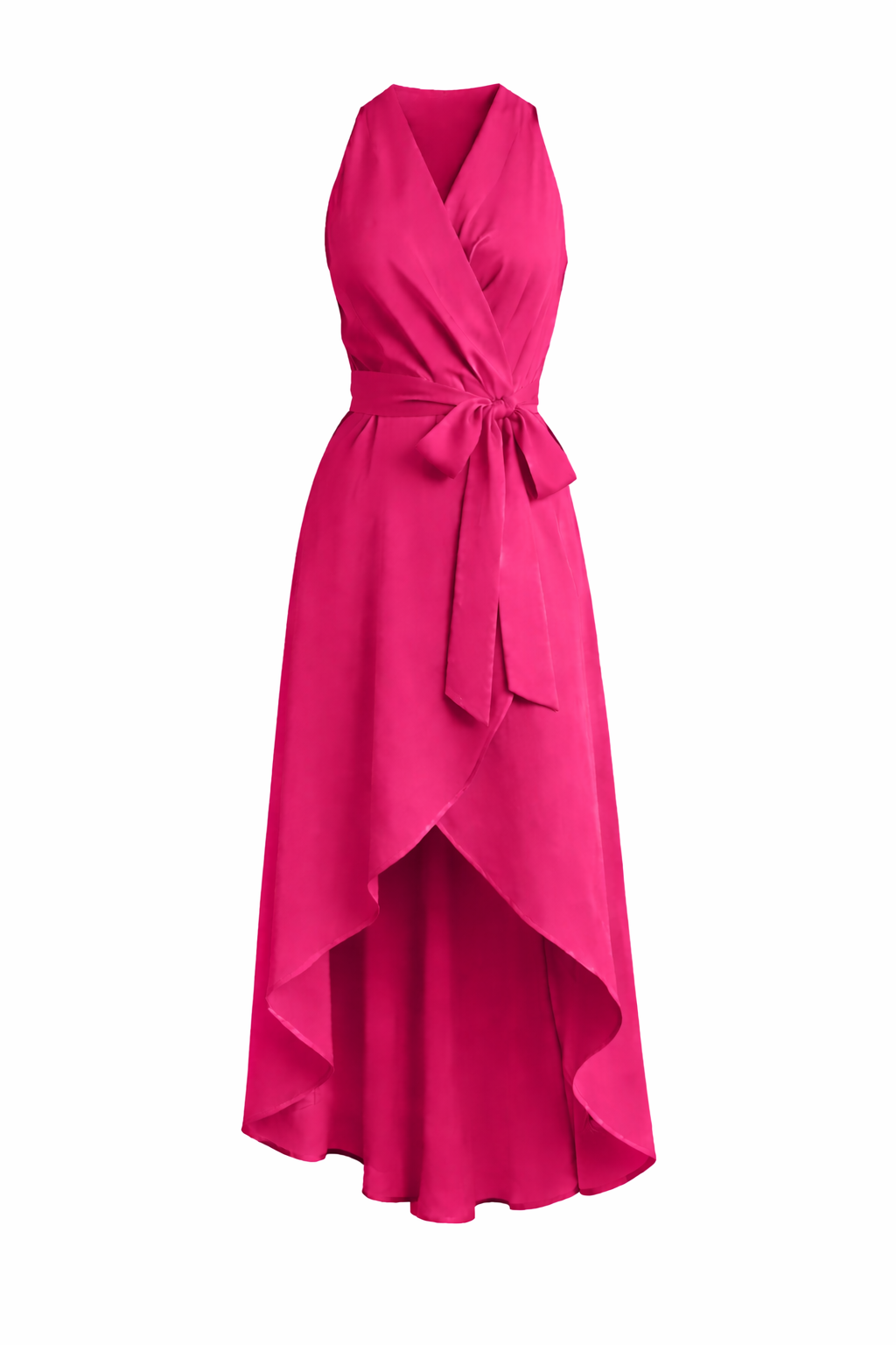 Women’s Sleeveless Maxi Dress with Wrap Front and Tie Waist 6