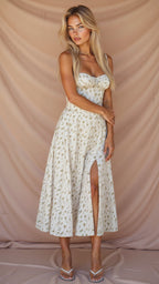 Women’s Sleeveless Midi Dress with Drawstring and Side Zipper 4