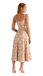 Women’s Sleeveless Midi Dress with Drawstring and Side Zipper 8