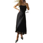 Women’s Sleeveless Midi Dress with Square Neckline and Mid-Length Cut 1