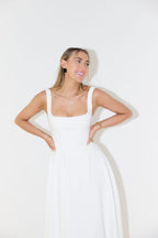 Women’s Sleeveless Midi Dress with Square Neckline for Summer 3