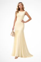 Women's Sleeveless Pleated Maxi Dress in Light Blue 4