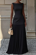 Women's Sleeveless Pleated Maxi Dress in Light Blue 6