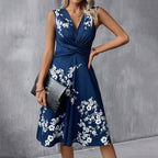 Women’s Sleeveless Summer Dress with Wrap Neckline and Ruffled Sleeves 2