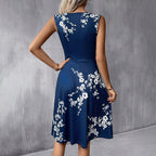 Women’s Sleeveless Summer Dress with Wrap Neckline and Ruffled Sleeves 3
