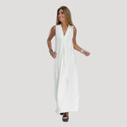 Women’s Sleeveless V Neck Jersey Maxi Dress 1