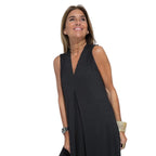 Women’s Sleeveless V Neck Jersey Maxi Dress 2