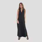 Women’s Sleeveless V Neck Jersey Maxi Dress 3