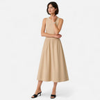 Women’s Slim-Fit Belted Day Dress in Lightweight Fabric 1