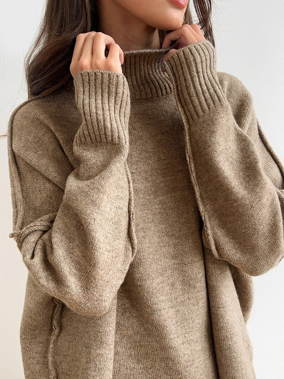 Women’s Soft Knit Lounge Set with Relaxed Top and Wide-Leg Pants 3