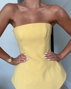 Women’s Strapless Maxi Dress with Textured Skirt 3