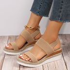 Women’s Stretch Strap Platform Sandals with Cushioned Sole 1