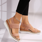 Women’s Stretch Strap Platform Sandals with Cushioned Sole 3
