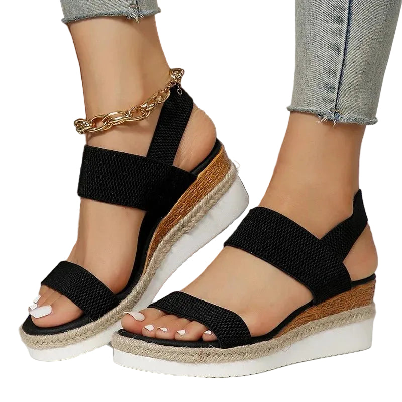 Women’s Stretch Strap Platform Sandals with Cushioned Sole 5