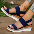Women’s Stretch Strap Platform Sandals with Cushioned Sole 7