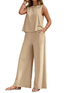 Women’s Two-Piece Casual Top and Pants Set with Relaxed Fit 3