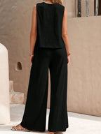 Women’s Two-Piece Casual Top and Pants Set with Relaxed Fit 6
