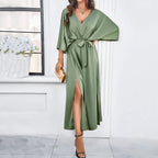 Women’s V-Neck Black Summer Dress in Multiple Sizes 1