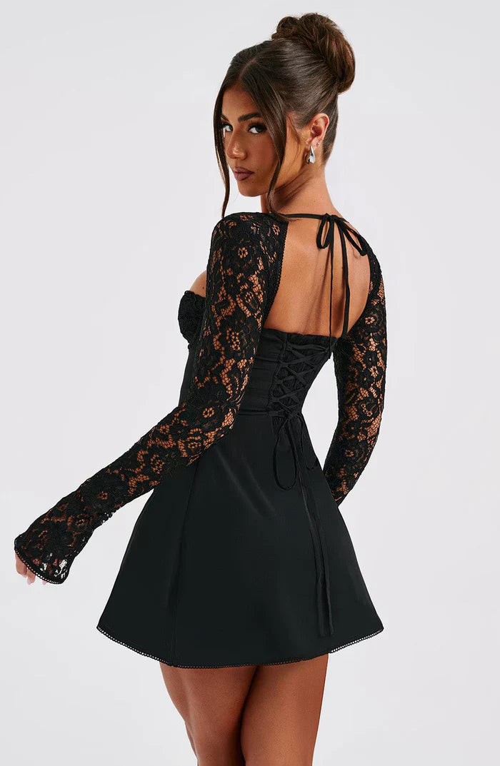 Women’s Sleeveless Mini Party Dress with Fitted Bodice 14