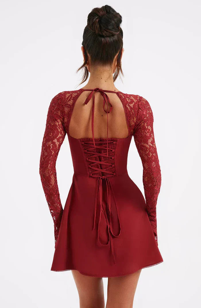 Women’s Sleeveless Mini Party Dress with Fitted Bodice 19