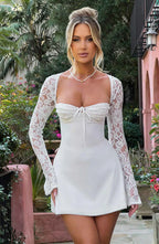 Women’s Sleeveless Mini Party Dress with Fitted Bodice 6