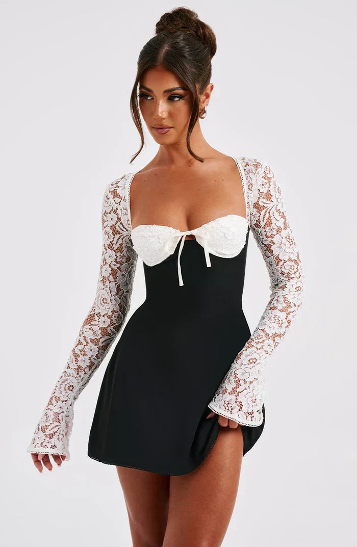 Women’s Sleeveless Mini Party Dress with Fitted Bodice 7