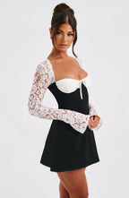 Women’s Sleeveless Mini Party Dress with Fitted Bodice 8