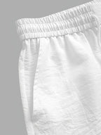 Men’s Palm Tree Embroidered Two-Piece Set