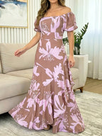 Women’s Floral Off-the-Shoulder Maxi Dress