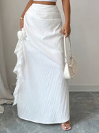 Women’s High-Rise Maxi Skirt with Side Slit