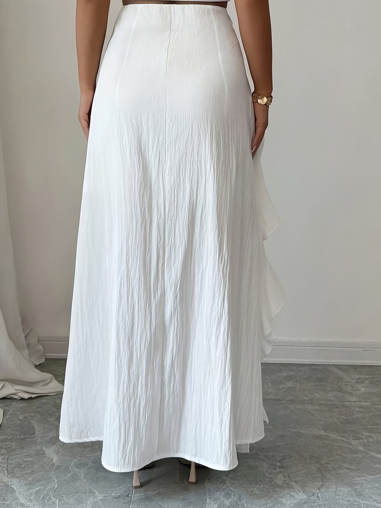 Women’s High-Rise Maxi Skirt with Side Slit