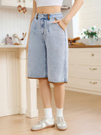 Women’s Wide-Leg Shorts with Contrast Trim